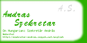 andras szekretar business card